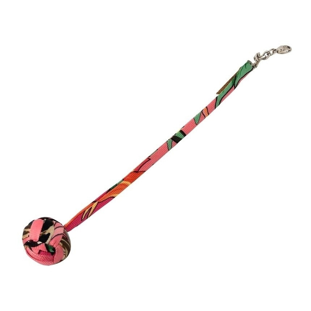 Hermes bookmark, notebook marker, charm, silk, pink.
